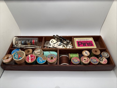 Vintage Sewing Kit with Griest Sewing Machine Gruffler Thread Needles