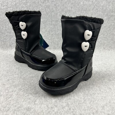 Totes Waterproof Insulated Snow Boots Toddler 7 Winter Pull On Outdoor Black 