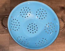Calypso Basics by Reston Lloyd Powder Coated Enameled Colander 7 Quart Turquoise