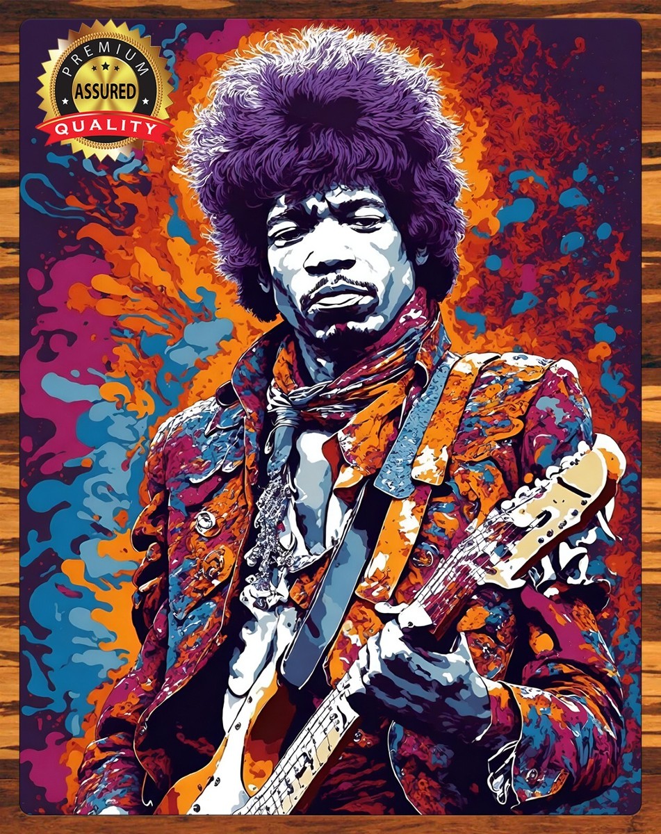 Jimi Hendrix サイン入り写真 (VERY RARE!! 送料込み） Jimi Hendrix - Art To Be Signed By Artist - Metal Sign 11 x 14 | eBay