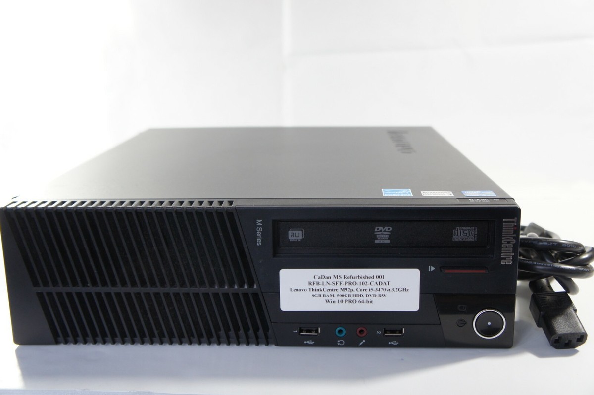 ミニPC Lenovo ThinkCentre M92p i5 / 8GB / 500GB Lenovo ThinkCentre M92p, Intel Core i5, 3.2GHz, 8GB, 500GB HDD,Win