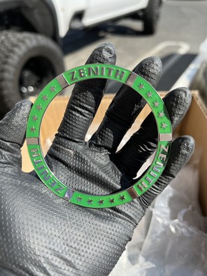 Zenith Metal Super Swept Rings Candy Green/Chrome (Set of 4)