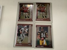 1999 Bowman Chrome Gold 4 card lot Warren Sapp (2), Hines Ward, John Kitna..RARE