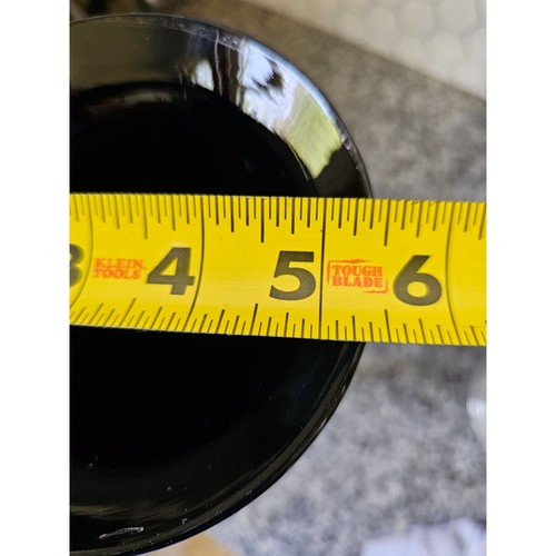 Vintage Black Amethyst MCM Blown Glass Art Vase With Clear Bubble Base 16.5" - Picture 11 of 16