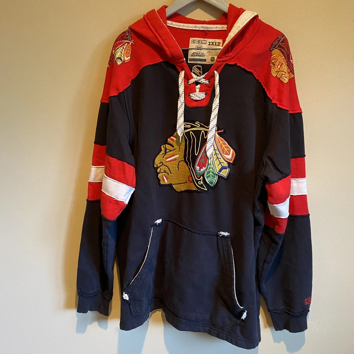 CCM Ladies Chicago Blackhawks Pullover Jersey Hoodie S