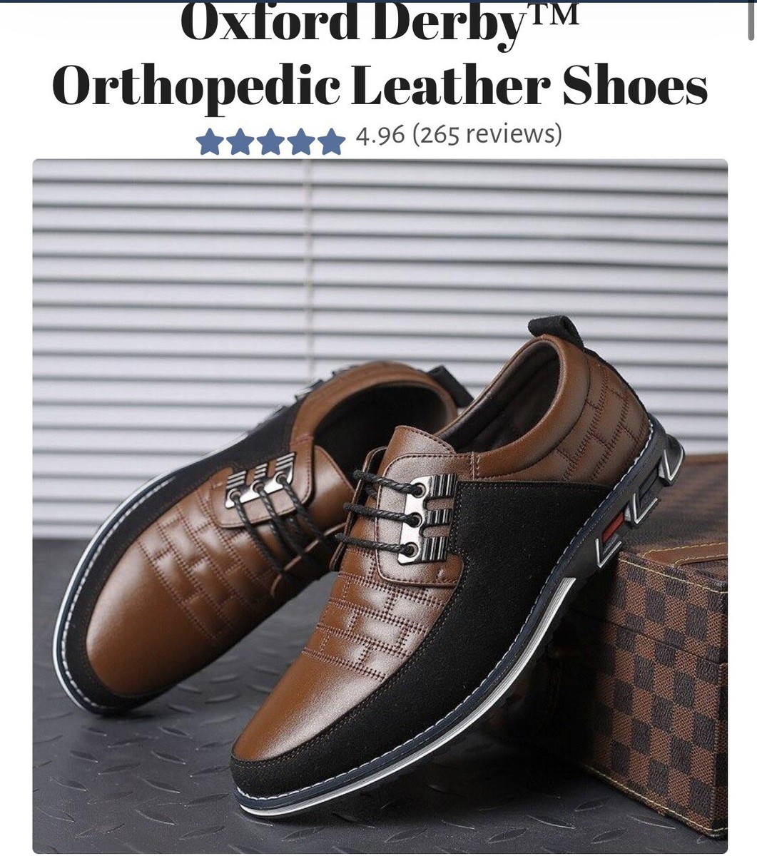Chaussures orthopédiques homme Gatsby marron noir Oxford derby cuir