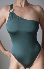 Kathleen Cook Assimetrical One Shoulder Green...