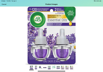 NEW! Air Wick Scented Oil Lavender and Chamomile Fragrance 2 pack Refills