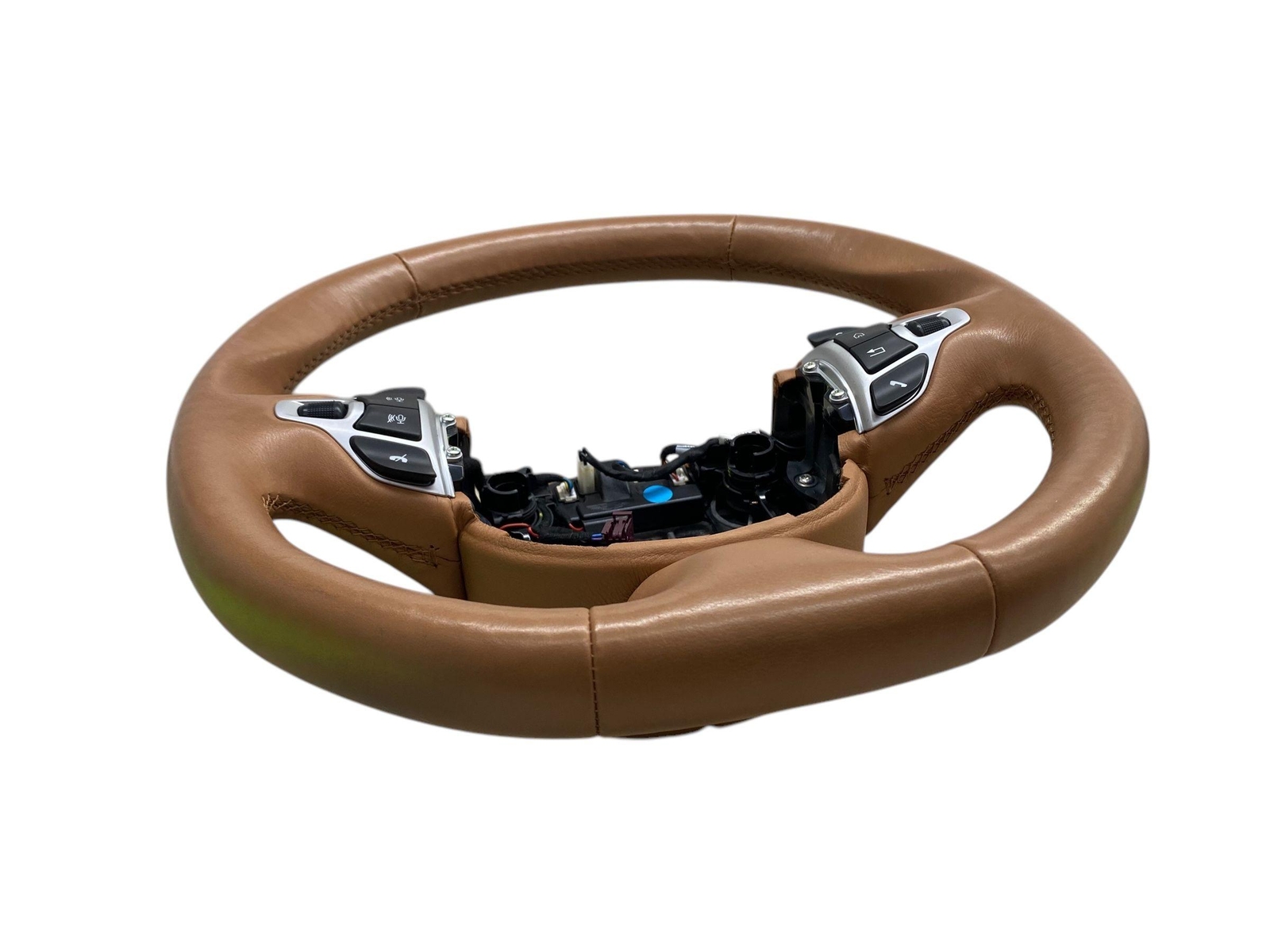 2017-2023 ASTON MARTIN DB11 HEATED STEERING WHEEL COPPER TAN W/ SWITCHES OEM