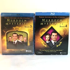 MURDOCH MYSTERIES: Season 3 Three (NEW) & 4 Four (USED) Blu-ray w/ SlipCover