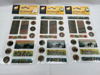 3D sticker FX Motion Stickers woodland collection Nature adventure Scrapbook -3