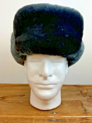Vintage Ushanka Winter Trapper Wool Faux Fur Hat Russian 