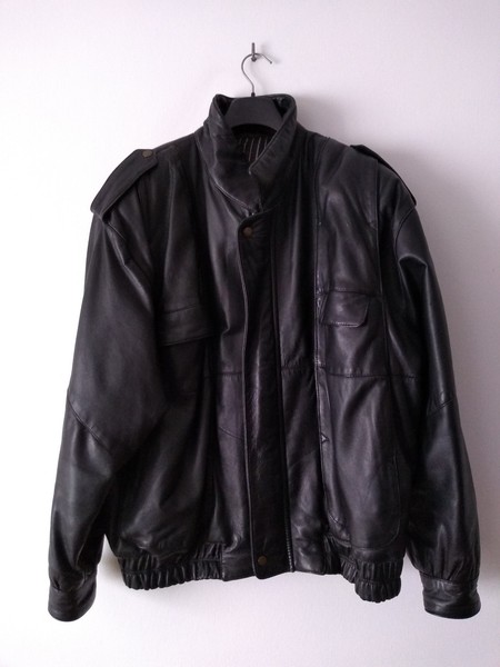 Cazadora de piel para caballero de Araujo Piel, negro, talla 56