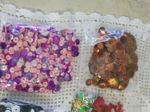 Assorted Bags of Sequins Lot of 9 - Picture 2 of 6