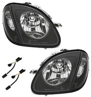 Scheinwerfer Set In Schwarz FüR Mercedes SLK R170 1996-2004 + Blinker + Adapter