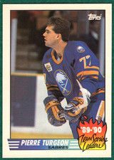 Pierre Turgeon - 1990-91 Topps Team Scoring Leaders #20 - Sabres Hockey Card