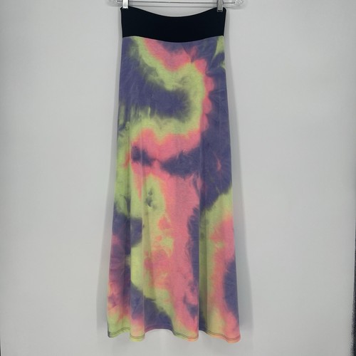 Blumin Apparel Maxi Skirt And Tank Top Set Tie Dye Stretch Neon NEW - Picture 6 of 11