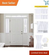 Blackout Side Door Curtain Polyester 12x40 Inches Privacy Shade Insulated