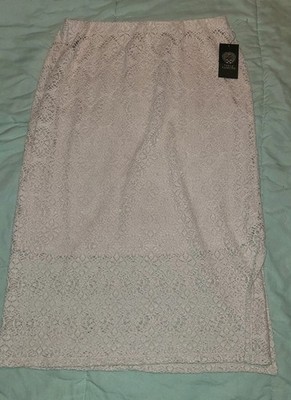VINCE CAMUTO FRESH TROPICS SLIT SKIRT Size Med ALMOND Color Style 91325901 ~ New