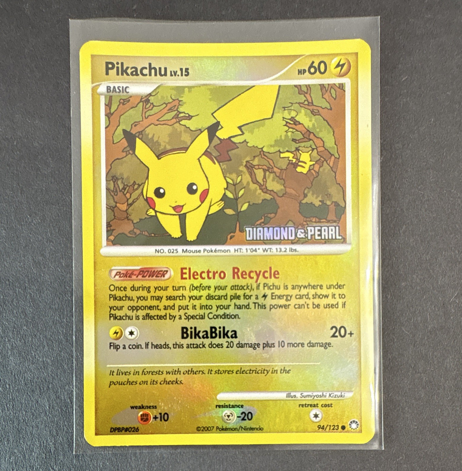 Pikachu Promo Holo Diamond & Pearl 94/123 2007 English