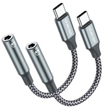 USB Type C to 3.5Mm Female Headphone Jack Adapter, 2 Pack USB C to Aux Audio D
