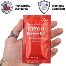 5 x 10g TattooNumb Lidocaine Numbing Cream Pain Relief Anesthetic Skin Numb