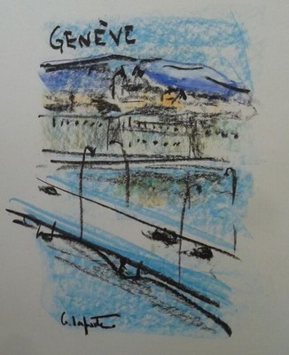 Georges LAPORTE (1926-2000) Mixed media/paper Geneva P1795