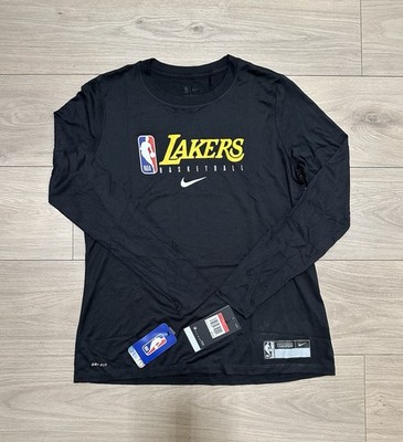 lakers team issued Size Large WOMEN Authentic Nike Warmup Pro Cut Jersey Shirt