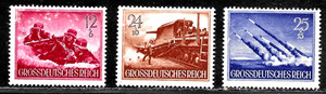 HICK GIRL-MINT GERMAN  SEMI-POSTAL  SC#B263,267-68  1944  HERO DAY         X4496