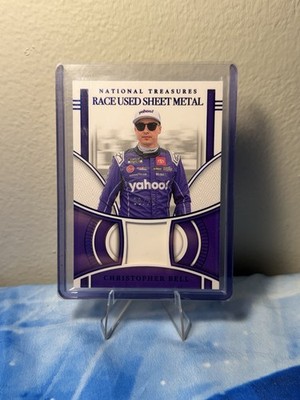 2024 Panini National Treasures Race Used Sheet Metal Blue Christopher Bell /75