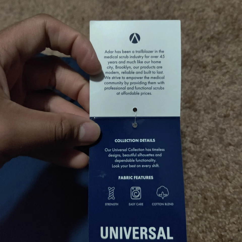 Adar Men Workwear Medical Nursing Doctor Uniform Scrub Pant New Blue Size Medium - Image 4 of 4