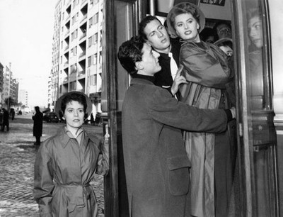 Italian actresses Sophia Loren Franca Valeri are in a queue to get- Old Photo
