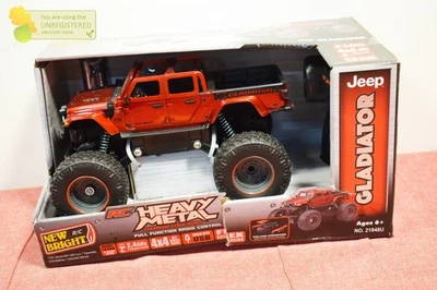 New Bright R/C 4x4 Heavy Metal Jeep Gladiator 1:20 Scale Red (Pack Wear) - Image 1 of 4