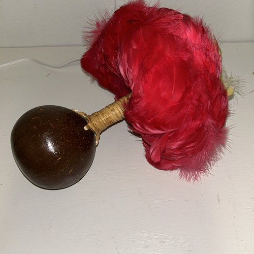 Uli Uli Hawaiian Dance Maraca Pink Yellow Feathers Hawaiian Hula Gourds ...