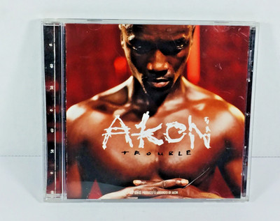 AKON ''TROUBLE'' (2005) CD (FULL ALBUM) RAP R&B UNIVERSAL RECORDS (LOCKED UP)+++