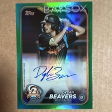 Topps 2024 Pro Debut Dylan Beavers #PD-156 Bowie Baysox Green Autograph /99
