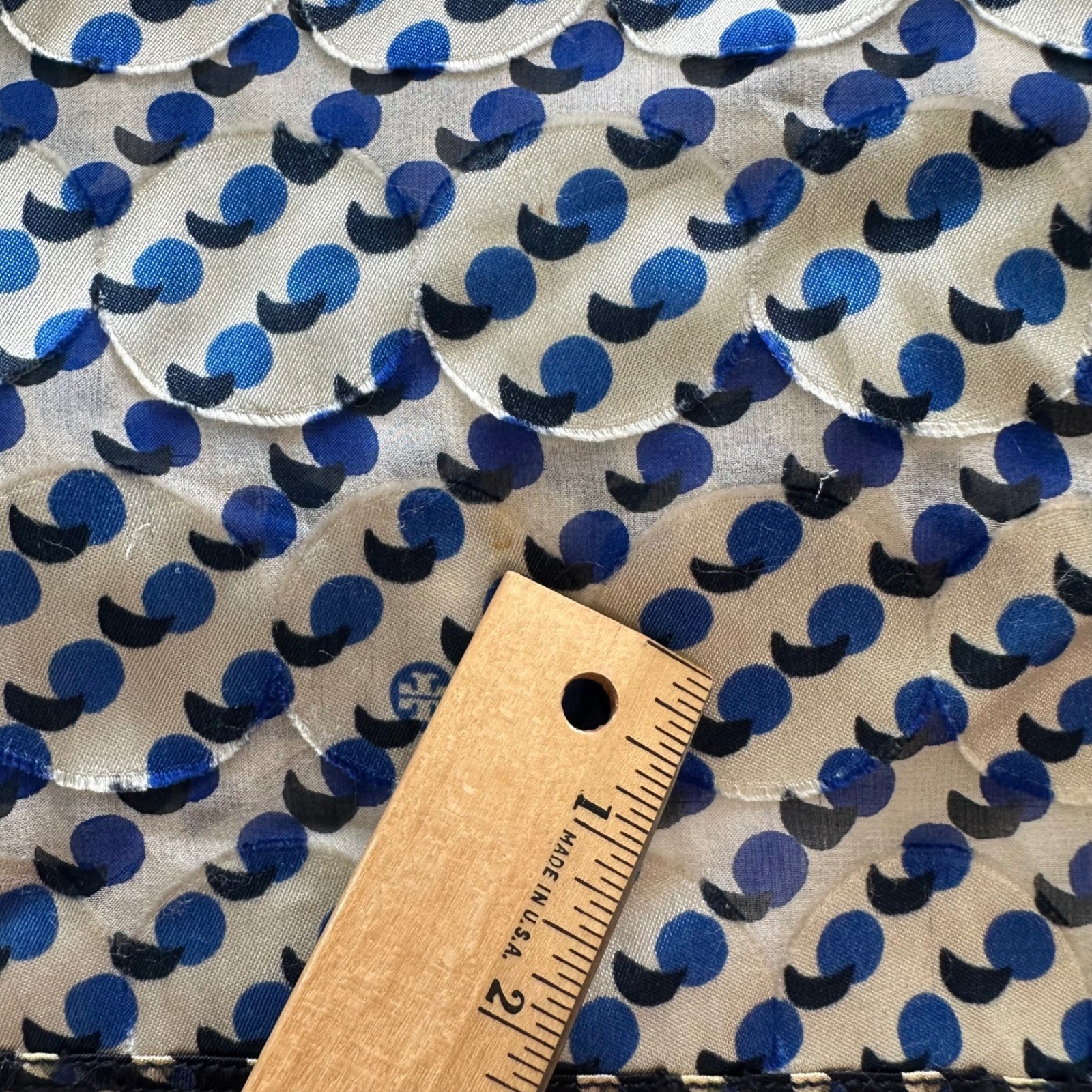 Tory Burch Womens Tunic Top Sz 4 Boho Geometric 3/4 Ruffle Sleeve Tassel Silk Bl thumbnail 10