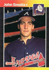 1989 Donruss #642 John Smoltz RC Period After Inc One * BAD CORNER Braves HOF