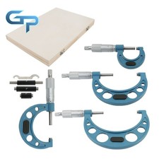 4 Pack Outside Micrometer 0-4" /0.0001" Precision Machinist Tool Carbide Tip New