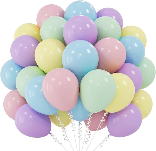 Luftballons Bunt 62 StüCk Pastellfarben Helium Deko FüR Geburtstag Partydeko-image