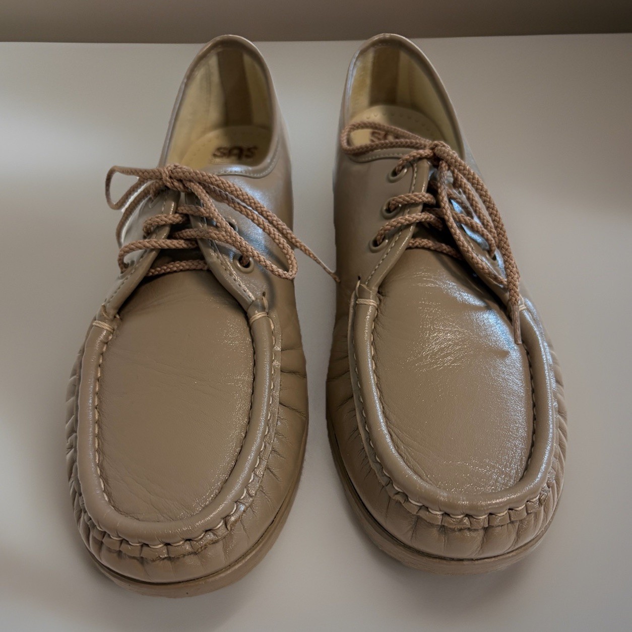 SAS Siesta Lace-Up Loafer Womens Size 11 Leather Comfort Walking Shoes Excellent