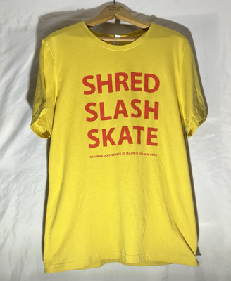 Men s Vintage Chapman Skateboards Shred Slash Skate Short Sleeve T-Shirt Size L