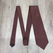 Bert Pulitzer Signature Collection Silk Tie Burgundy Geometric