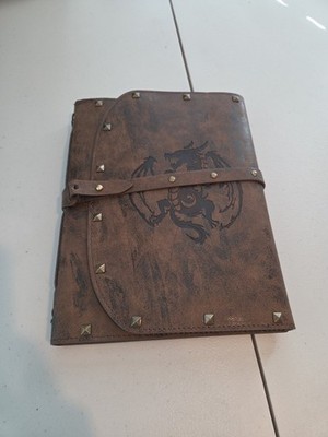 Dragon Journal DND RPG Brown + Gold Metal (Brand New, Untouched Pages)