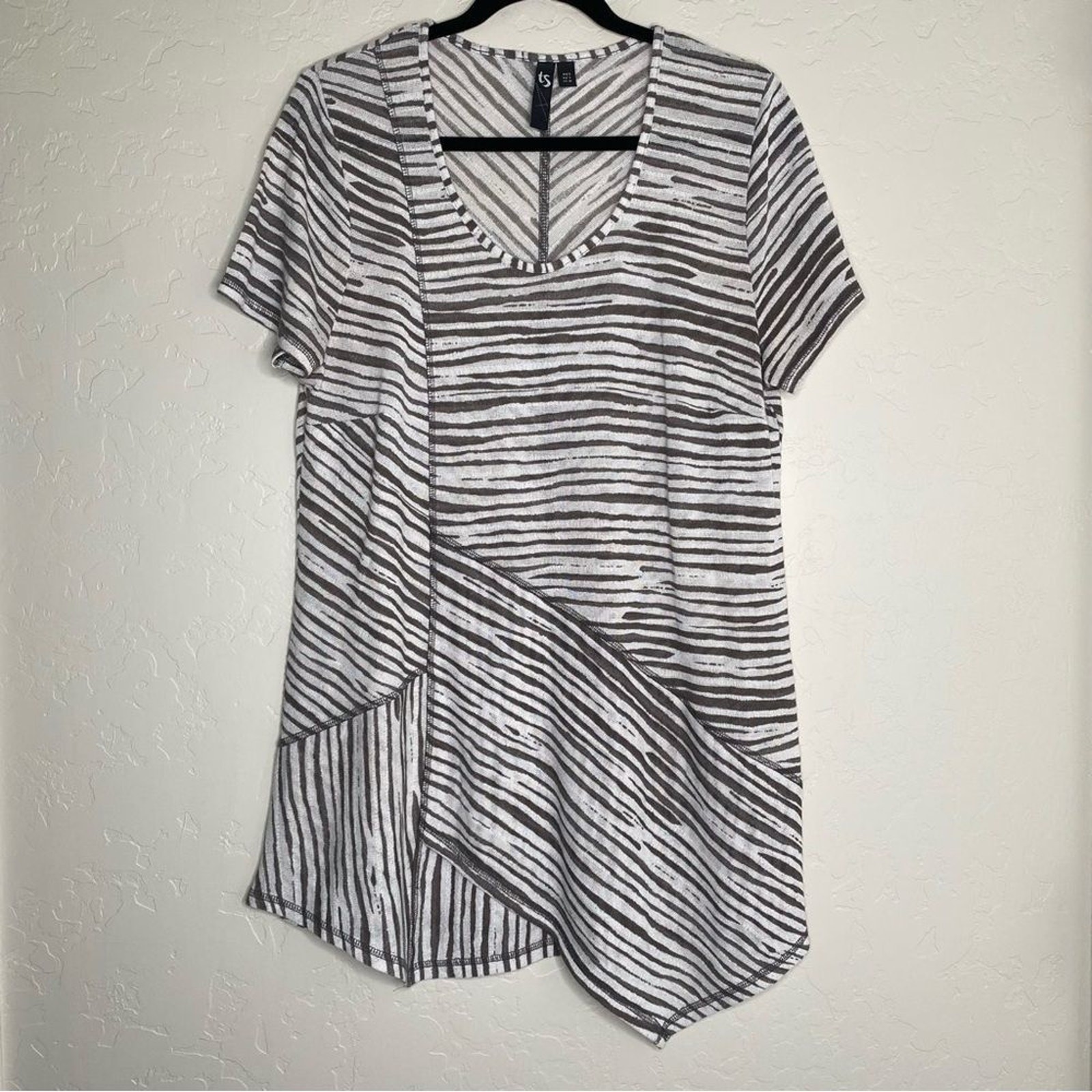 TS Taking Shape Zebra Patchwork Asymmetrical Hem … - image 10