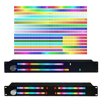 Fullcolor LED Music Spectrum Display 19 Colors Remote Control Acrylic Panel