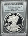 2020-W $1 PROOF AMERICAN SILVER EAGLE PREMIER PCGS PR70 DCAM 01XI26