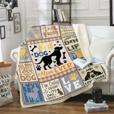 60x50" Dog Mom Gifts for Women Throw Blanket Lovers Mothers Day Birthday