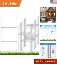 Weatherproof 12 Pcs H Stakes - Sturdy Metal Holders for Anniversary  Yard Signs