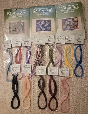 Lot Of Qulling Kits And Quilling Paper ( See Description)